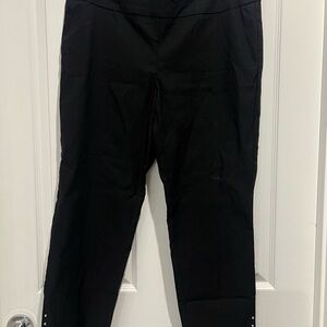 Worthington Womens Pull On Skinny Pants Black Size 12P stretchy